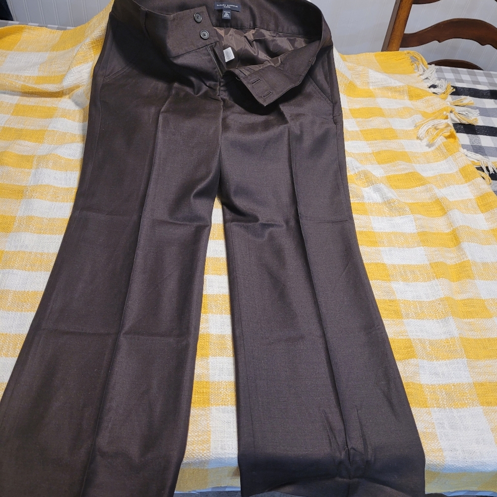BANANA REPUBLIC Martin dark brown wool pant 12
